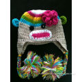 rainbow sock monkey crochet hat Baby Boy/Girl Crochet Owl Animal Beanie Hat cute baby crochet hat